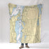 Tiverton, RI Nautical Chart Blanket