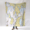 Bristol - Warren, RI Nautical Chart Blanket