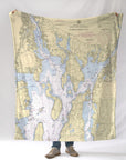 East Bay, RI Nautical Chart Blanket