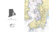 Newport, RI Chart Notecard, Pack of 24 Notecards