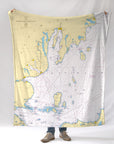 North End of Lake Michigan, Nautical Chart Blanket