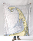 Wellfleet Nautical Chart Blanket