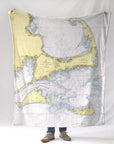 Cape Cod & The Islands Traditional Nautical Chart Blanket