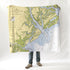 Beaufort / Bluffton SC Nautical Chart Blanket
