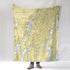 Wiscasset ME Vintage Nautical Chart Blanket