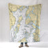 Castine ME Nautical Chart Blanket
