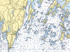 Round Pond, Muscongus Bay, ME Nautical Chart, Pack of 24 Notecards