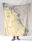 Marshfield to Duxbury, MA.Nautical Chart Blanket