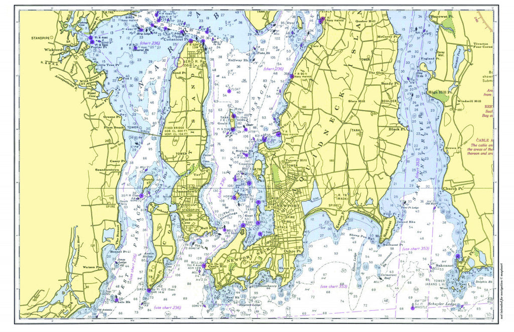Newport, RI & Jamestown Chart Placemat