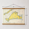Martha's VIneyard, MA Nautical Chart Fabric Scroll