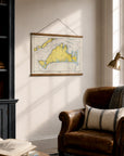 Martha's VIneyard, MA Nautical Chart Fabric Scroll
