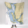 Sanibel Island, FL Nautical Chart Blanket