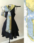 Sanibel Island to Boca Grande, FL Nautical Chart Scarf