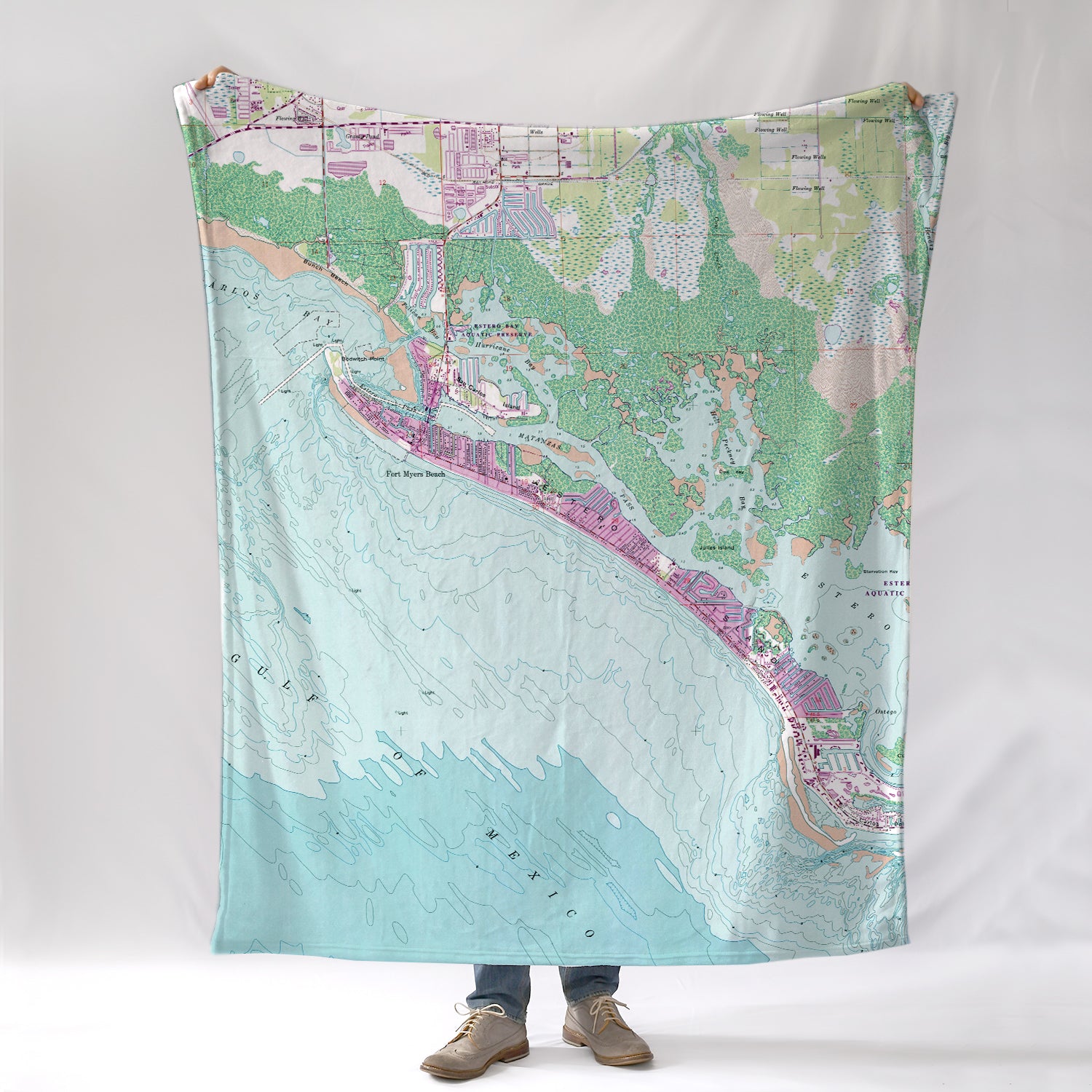 Fort Myers Beach, FLBright Topo Blanket