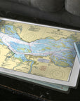 Columbia River, Oregon Nautical Chart Placemats, set of 4