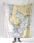 St. Petersburg / Tampa Chart, FL. Nautical Chart Blanket