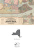 Manhattan, New York City Vintage Map Notecard, Pack of 24 Notecards