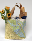 Plymouth MA Nautical Chart Tote