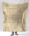 Philadelphia, PA. Antique Map, 1830 Blanket