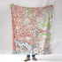 Baltimore MD Vintage Topo Map Blanket