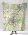 Eau Claire, WI -topo map Blanket