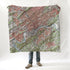 Knoxville, TN Topo Map Blanket