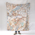 Concord, Walden Pond MA Vintage Map Blanket