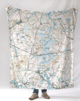 Sudbury MA Antique Map Blanket