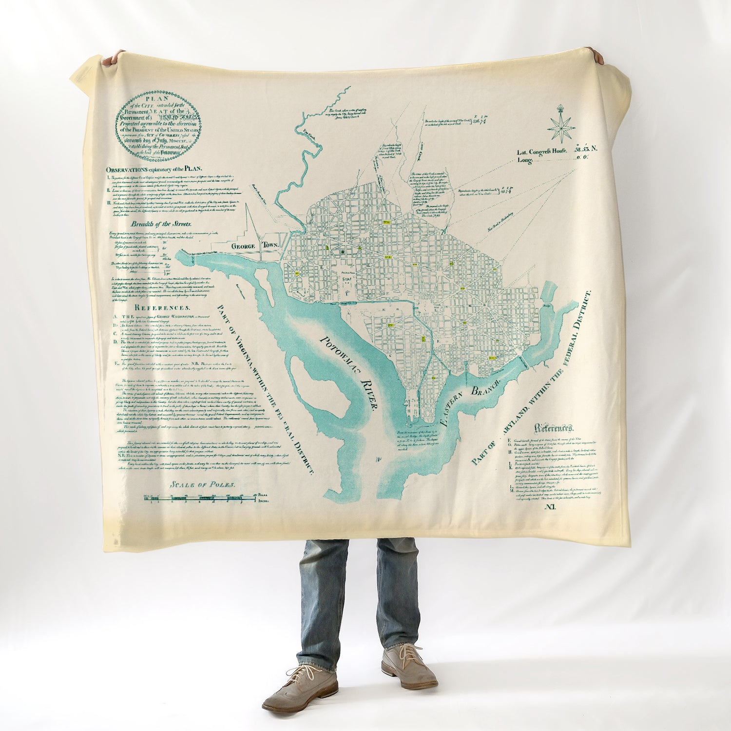 L'Enfant's 1791 Plan of Washington D.C. Blanket