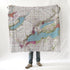 Lake Geneva, WI - Topo Map Blanket