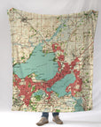 Madison, WI - Topo Map Blanket