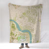 Cambridge - Harvard Square, MA Sea Glass Map Blanket