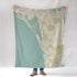 Estero Island to Naples Sea Glass Style Map Blanket