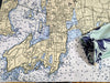 Aquidneck Island Nautical Chart Quick Dry Towel