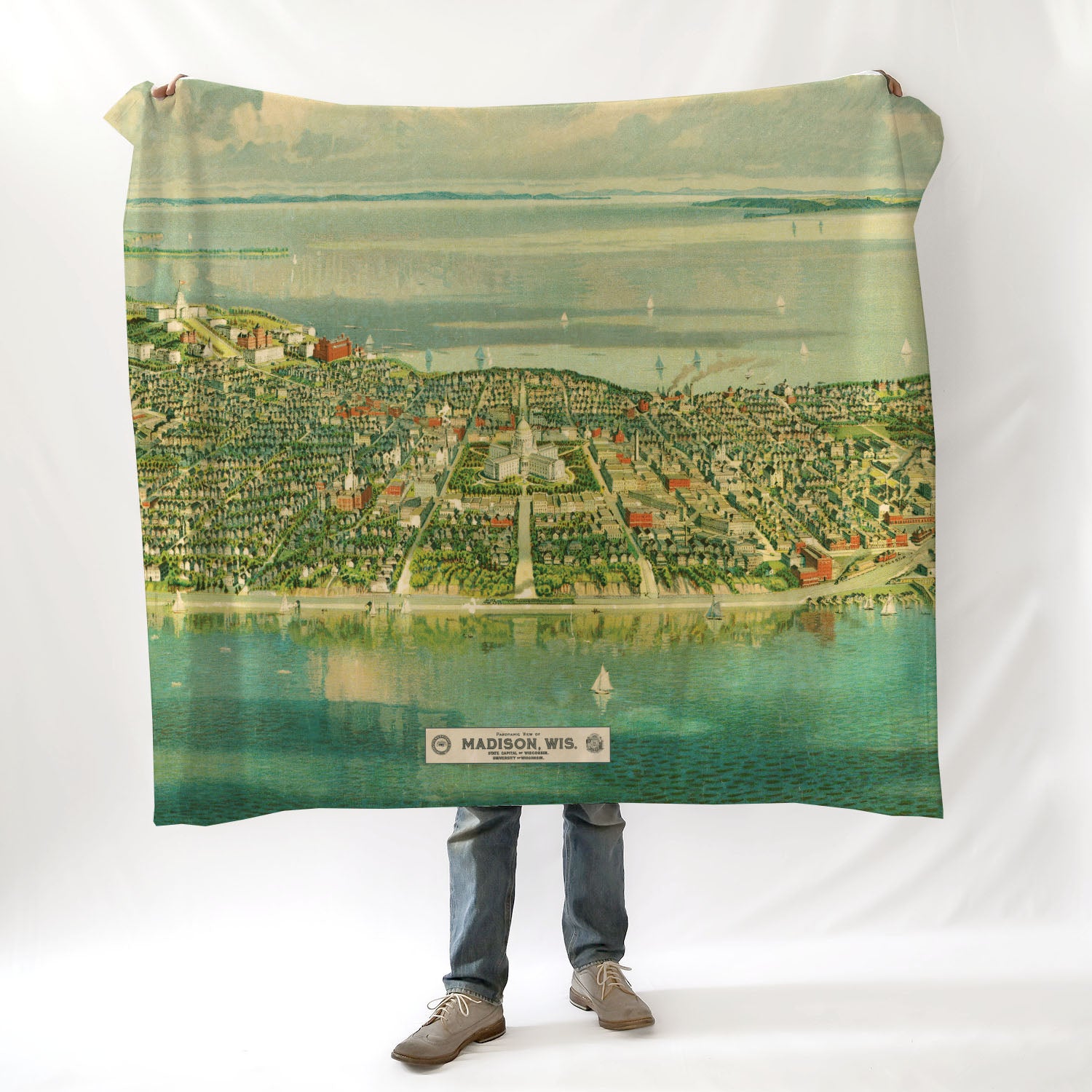 Madison, WI Historical Map Blanket