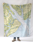 Port Royal Sound Chart (Hilton Head) Blanket