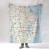 Delaware Roadmap, vintage topo map Blanket