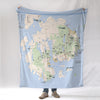 Acadia National Park Map, Maine Blanket