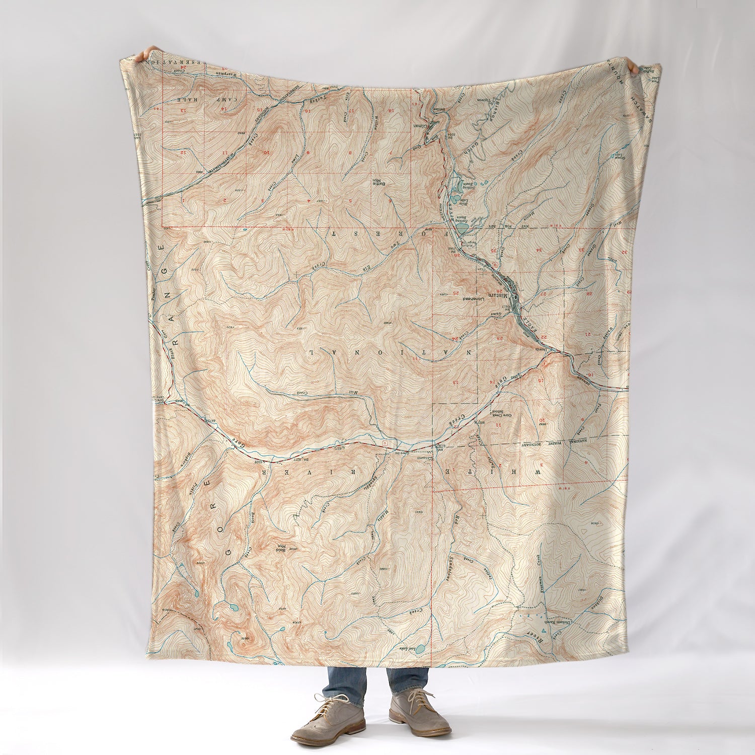 Vail CO Vintage Map Blanket