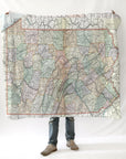 Pennsylvania State Map Blanket