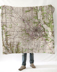 Oxford, OH Topo Style Map Blanket