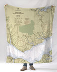 Oriental, NC, Neuse River Chart Blanket