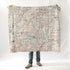 Pewaukee Lake Vintage Topo Map Blanket