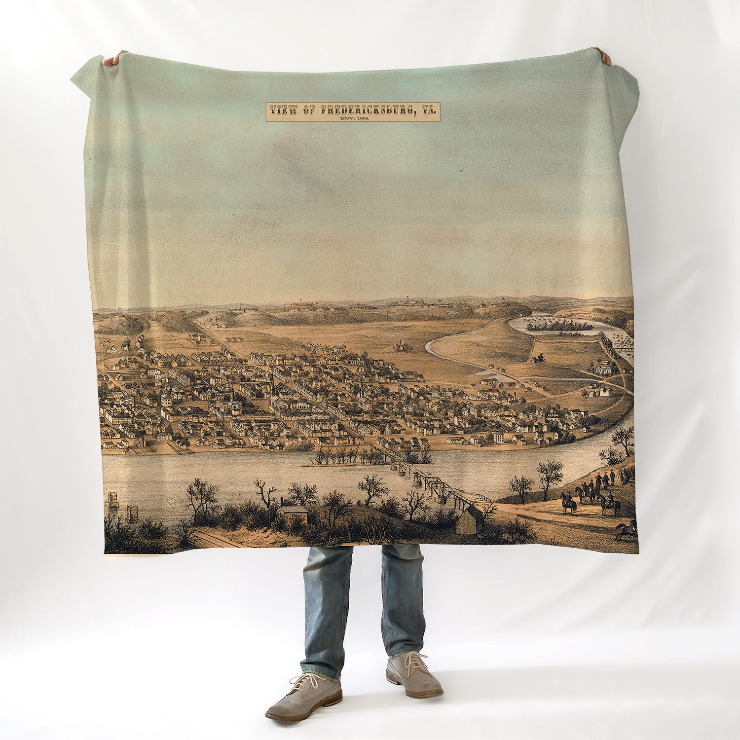 Fredericksburg Bird's Eye View Blanket