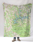 Nolin Lake, KY topo map Blanket