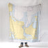 Edgartown, MA - Chappaquiddick Vintage Nautical Chart Blanket