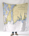 Sakonnet River Area 1958 Chart - Muted Blanket