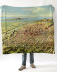 Salt Lake City Bird's Eye View Map, Utah Blanket