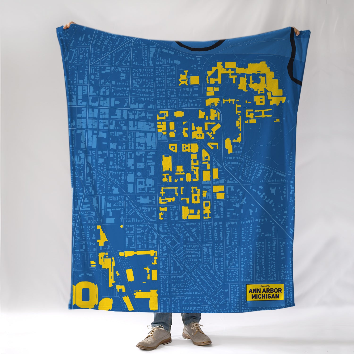 Ann Arbor Campus Map Blanket