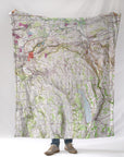 Cazenovia Lake NY Topo Map Blanket